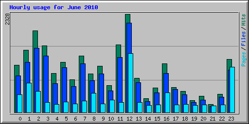 Hourly usage for June 2010