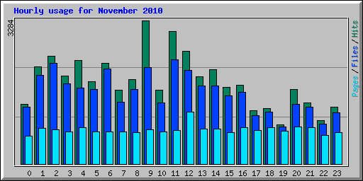 Hourly usage for November 2010