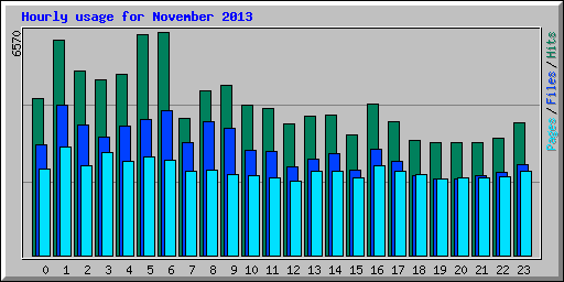 Hourly usage for November 2013