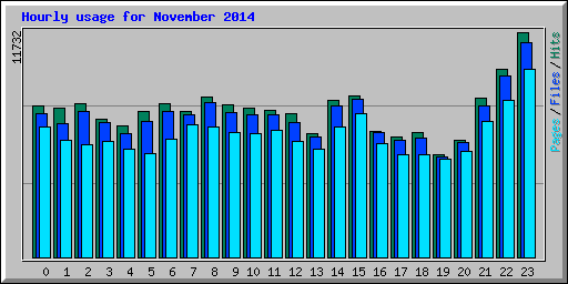 Hourly usage for November 2014