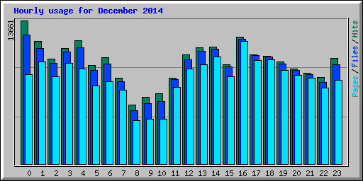 Hourly usage for December 2014