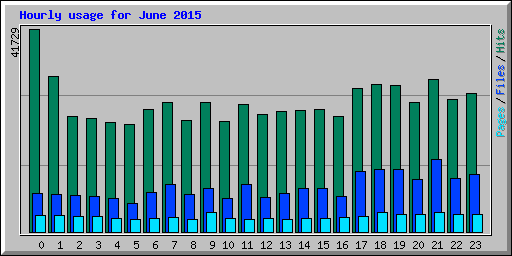 Hourly usage for June 2015